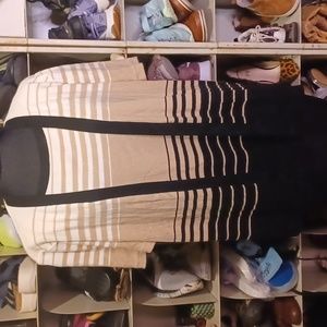 Megan Lee tan black white 1 piece top size 18w